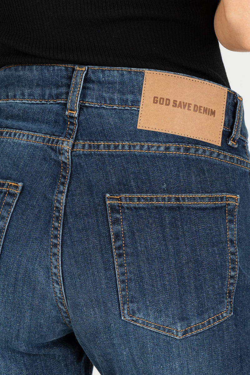 Jeans Slim Cropped Blue Medio
