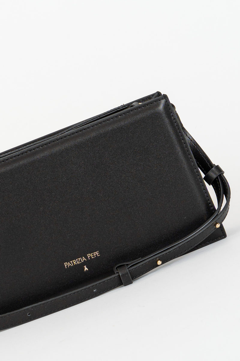 Borsa Pocket Piccola con Zip a Tracolla Nero