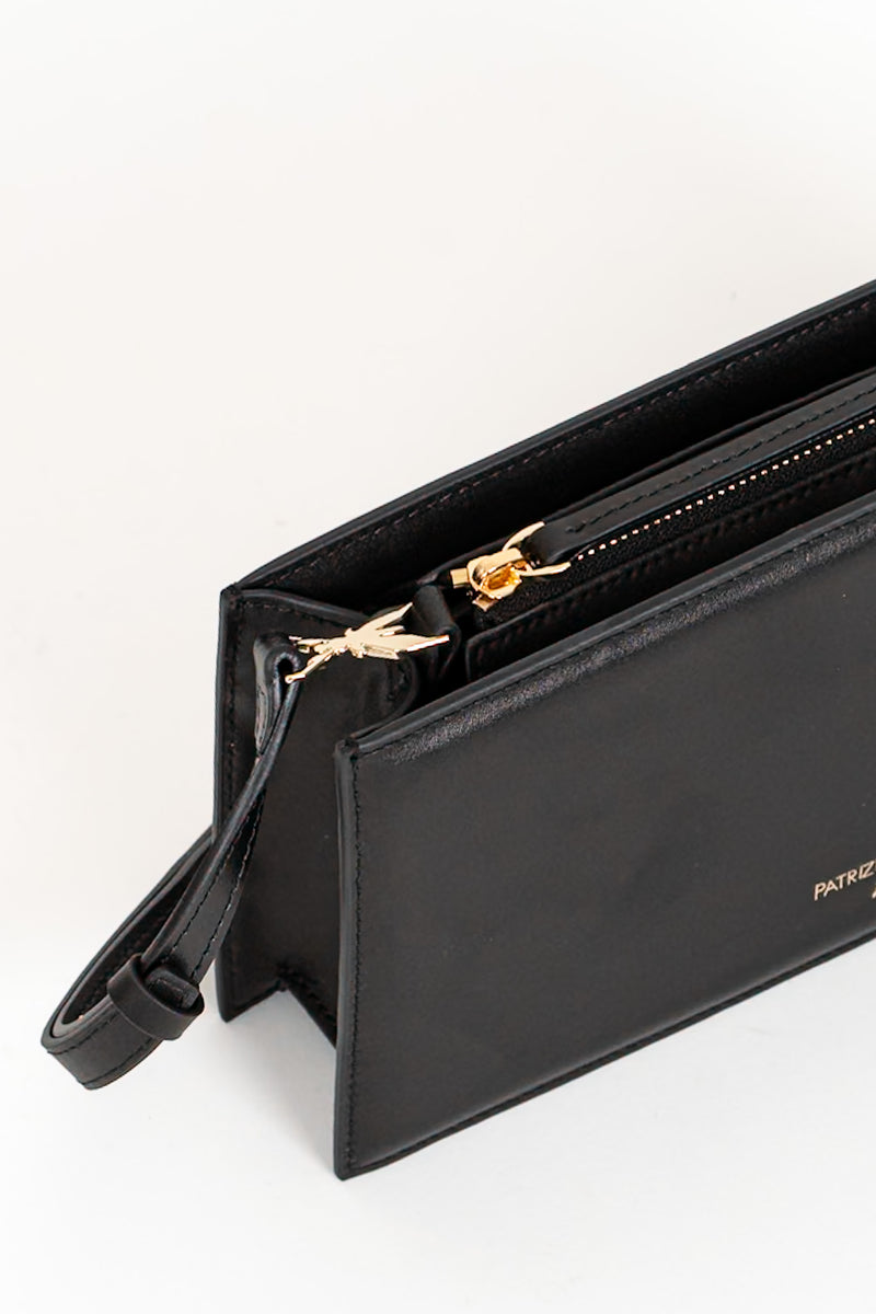 Borsa Pocket Piccola con Zip a Tracolla Nero