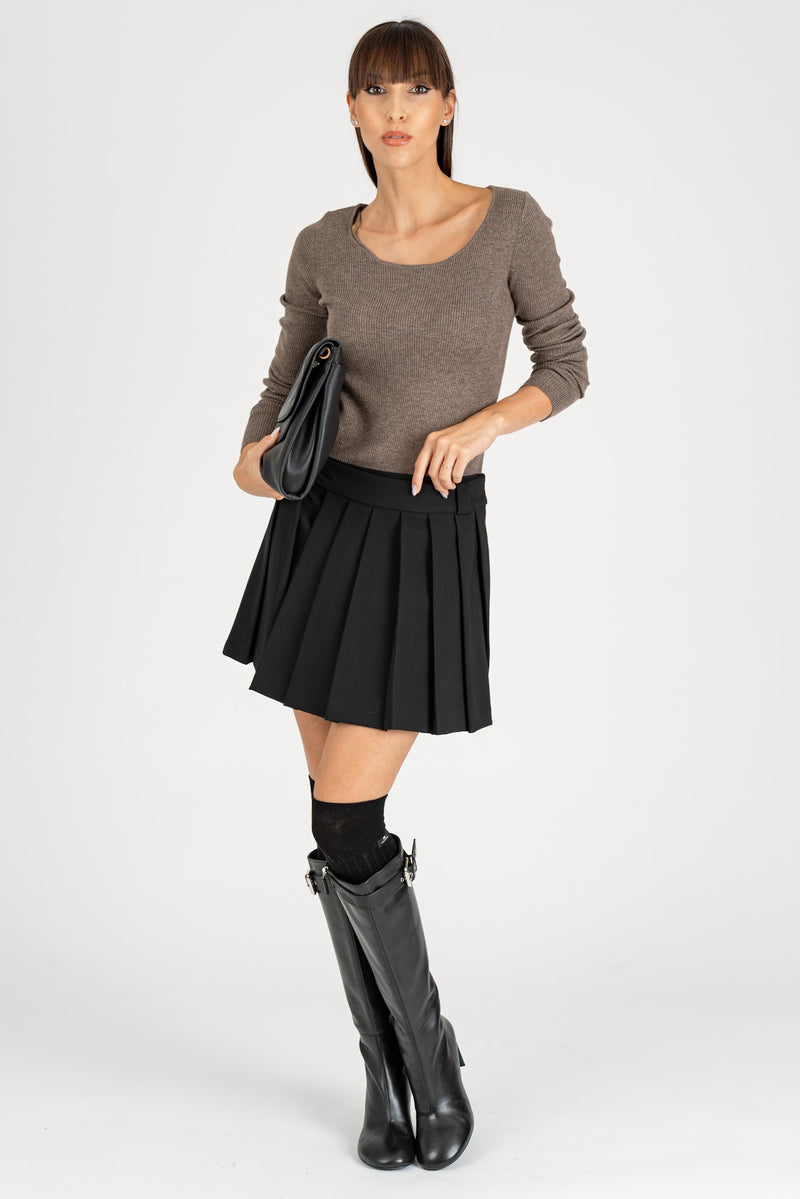 Maglia Basic Costina Coffee Gray