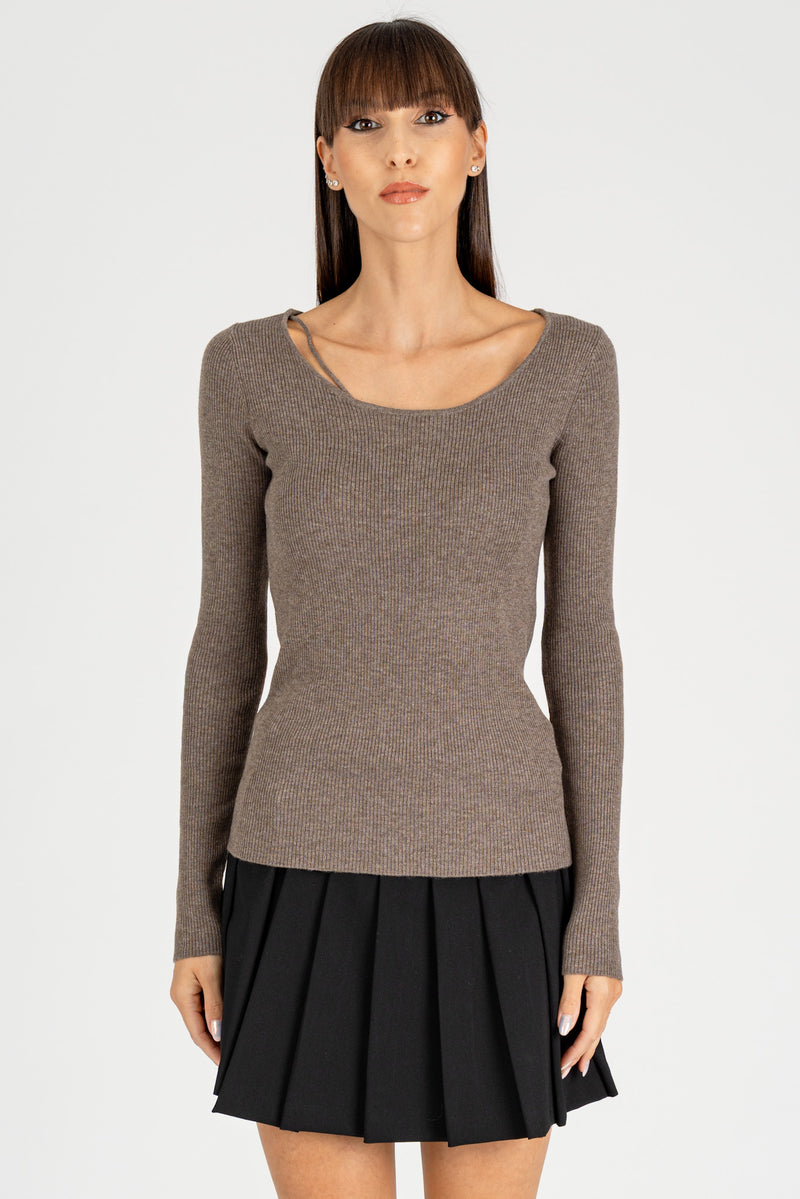 Maglia Basic Costina Coffee Gray
