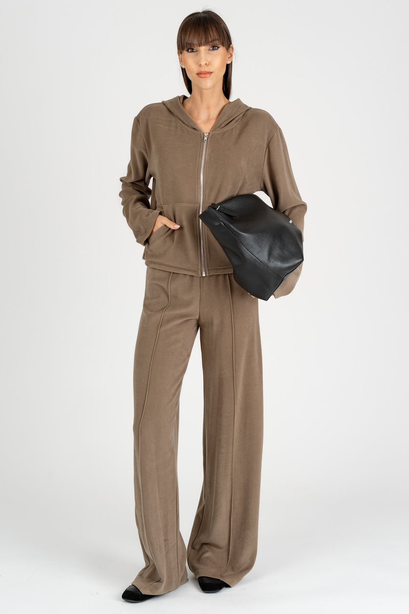 Pantalone Jogging Grigio Fango