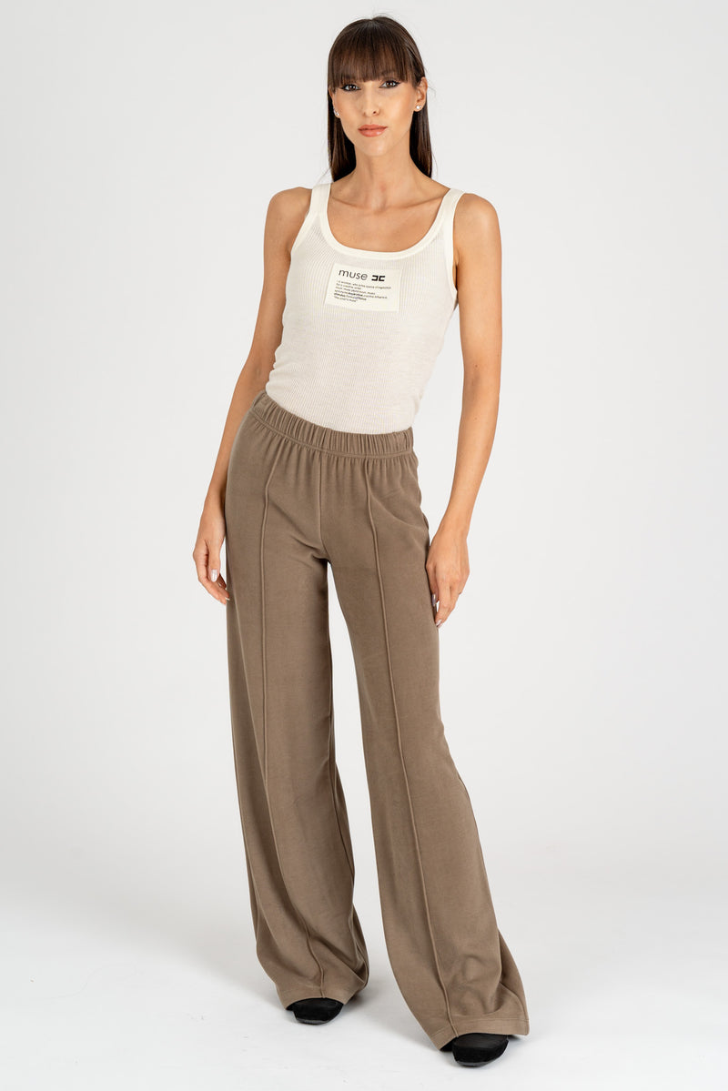 Pantalone Jogging Grigio Fango