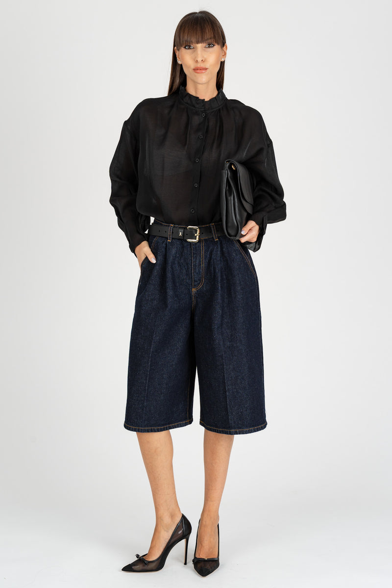 Camicia Rouches Nero
