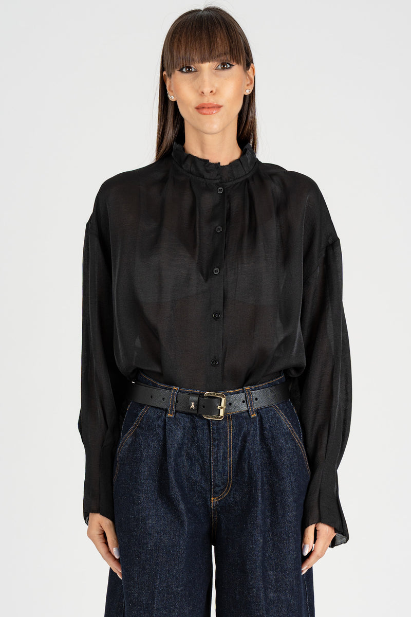 Camicia Rouches Nero