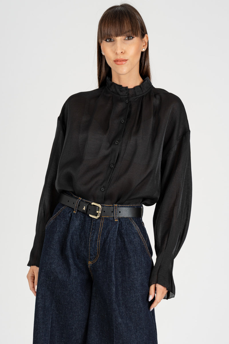 Camicia Rouches Nero