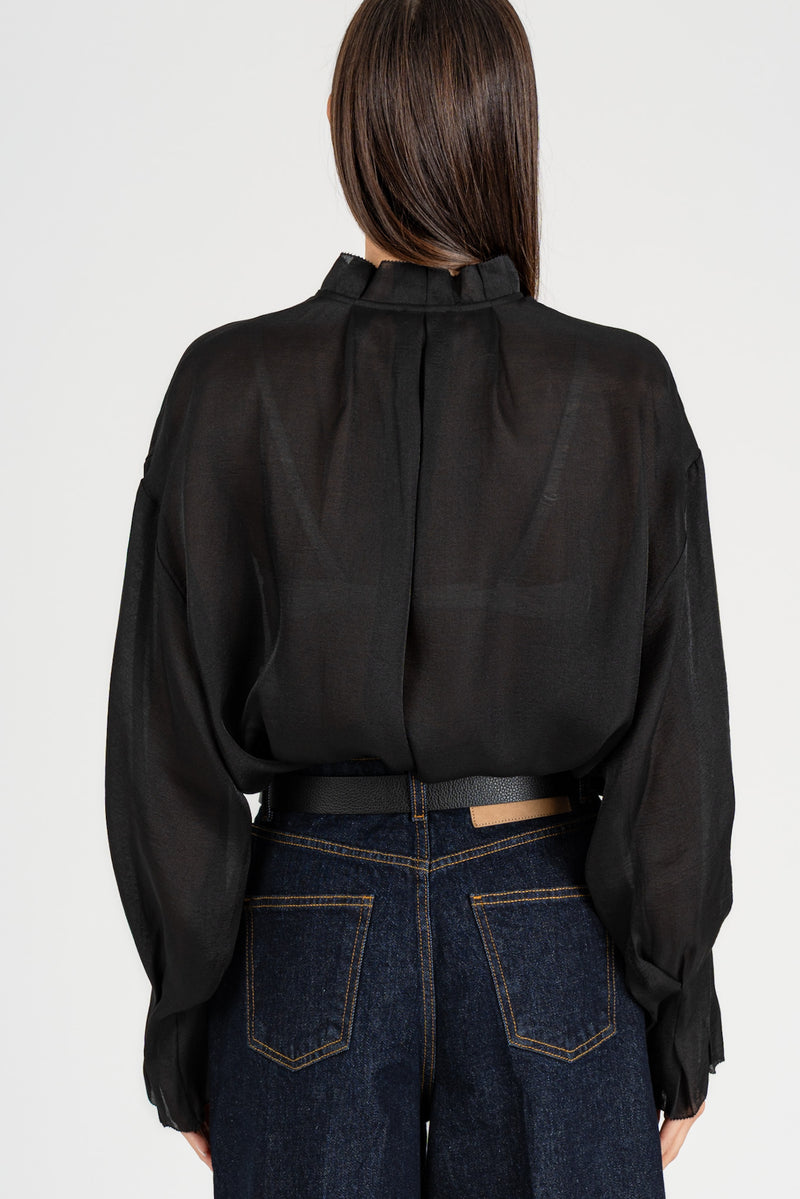 Camicia Rouches Nero