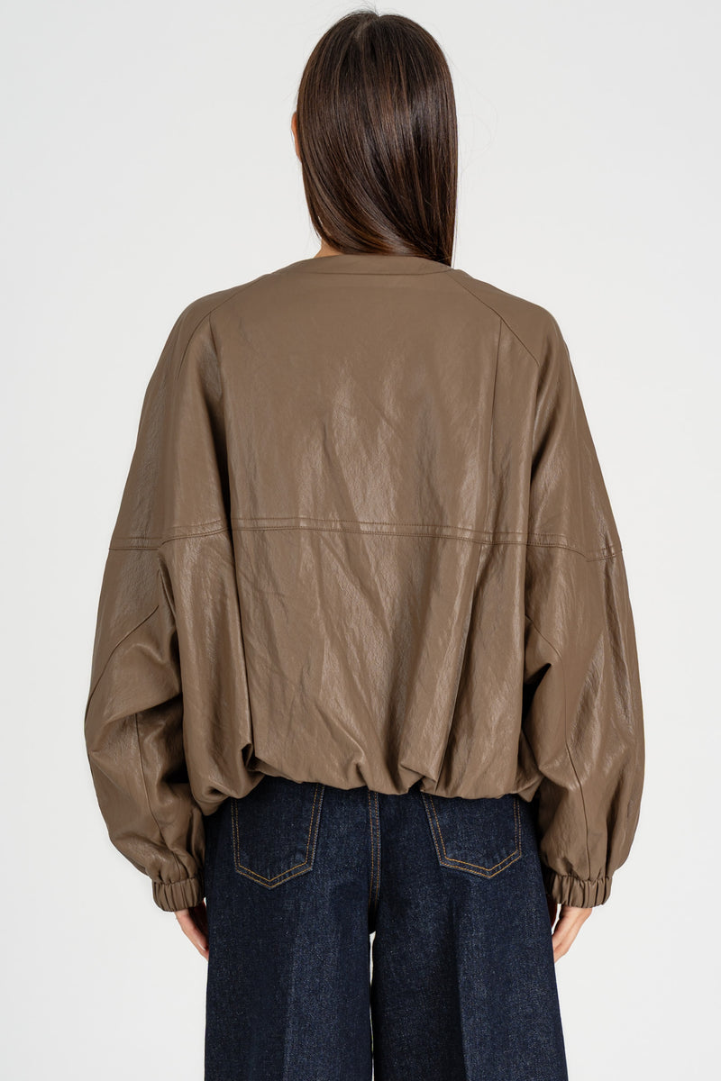Giacca Bomber Over Grigio Fango