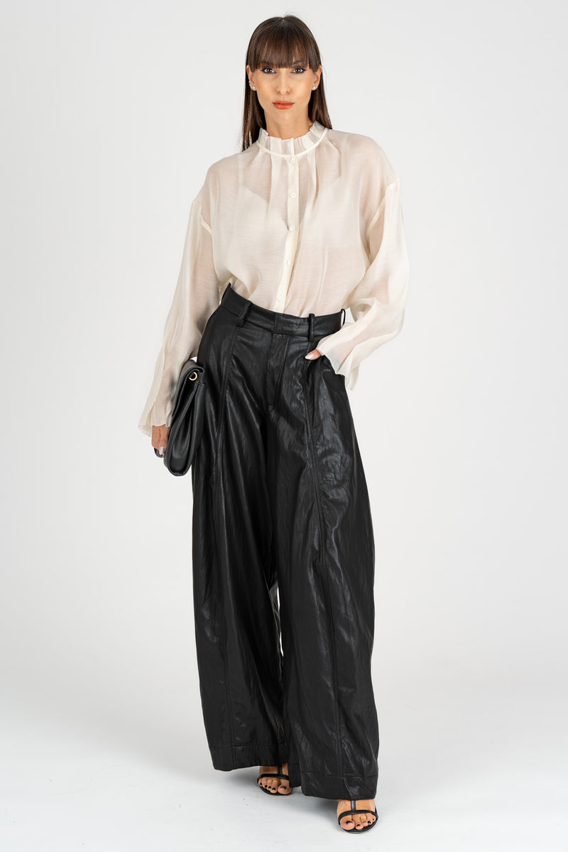 Camicia Rouches Crema
