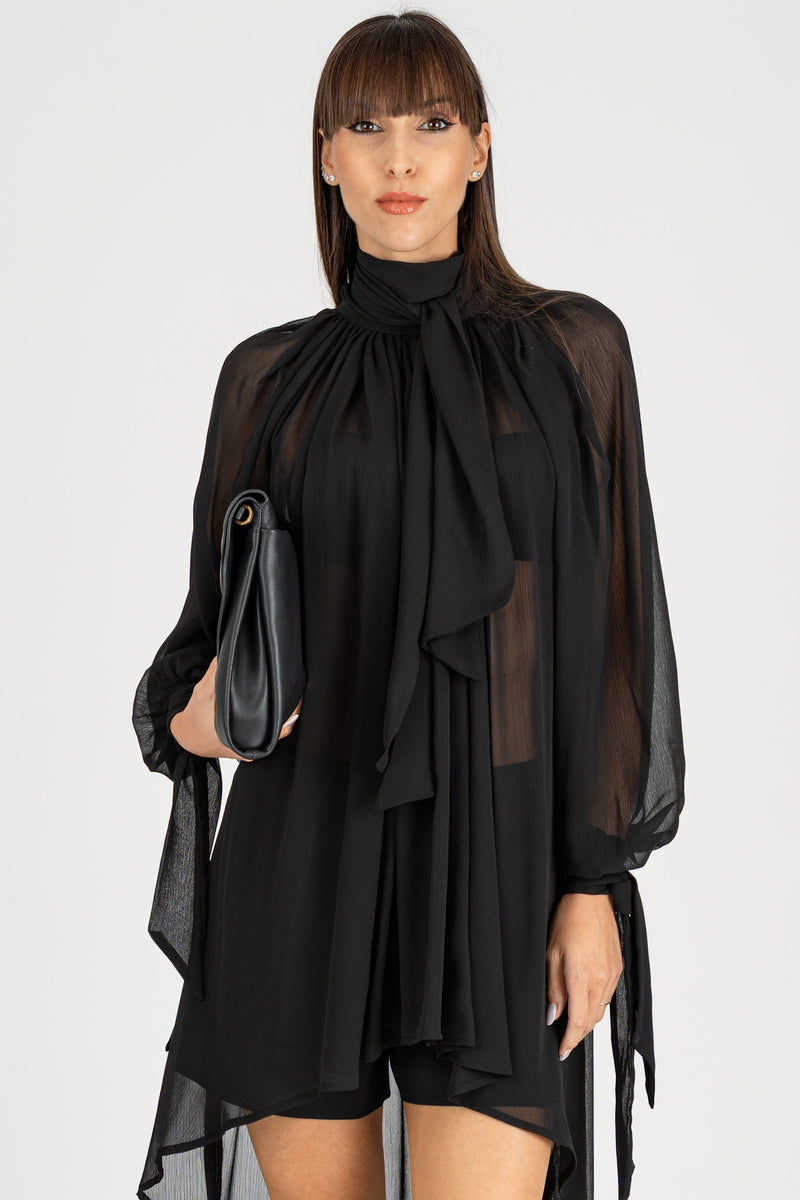 Camicia con Fiocco Nero