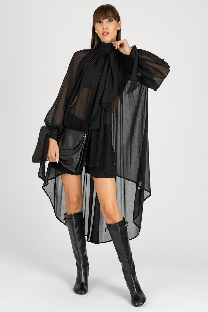 Camicia con Fiocco Nero