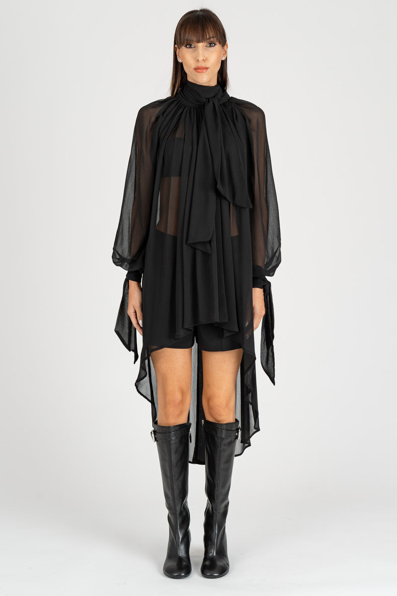 Camicia con Fiocco Nero