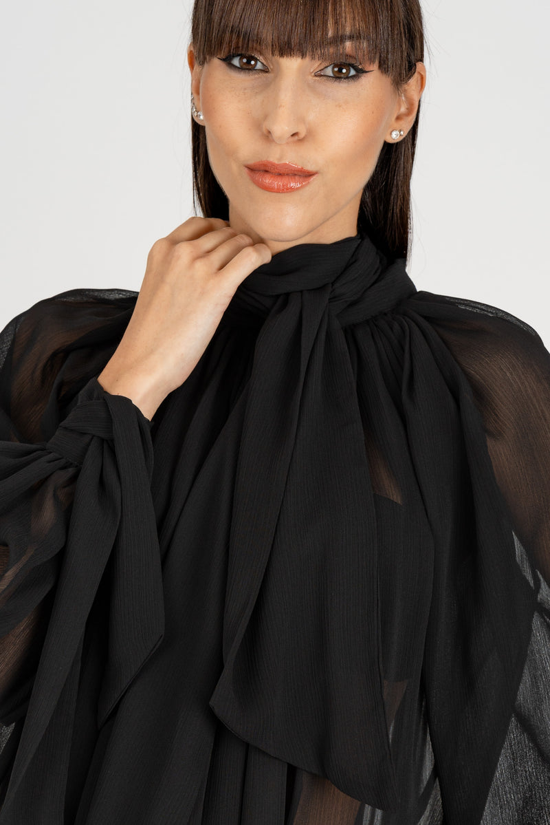 Camicia con Fiocco Nero
