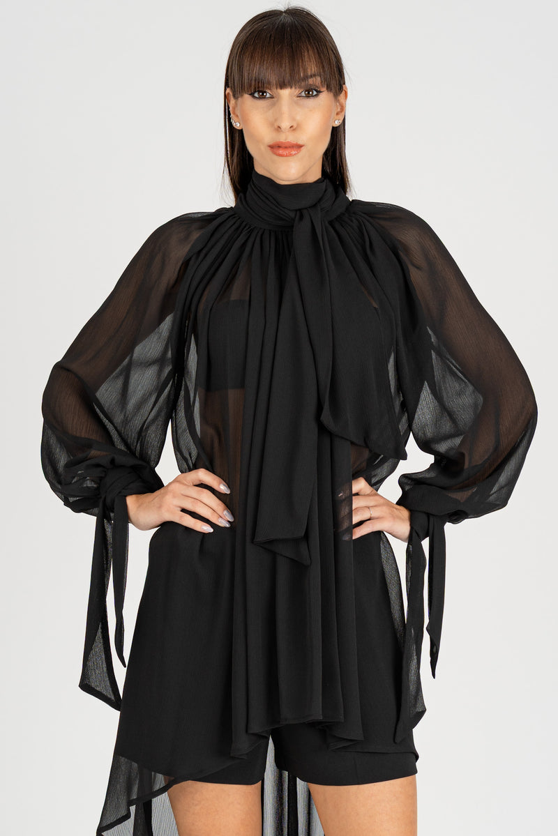 Camicia con Fiocco Nero