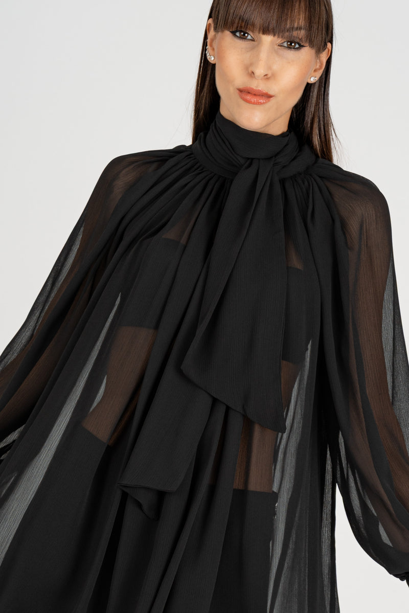 Camicia con Fiocco Nero