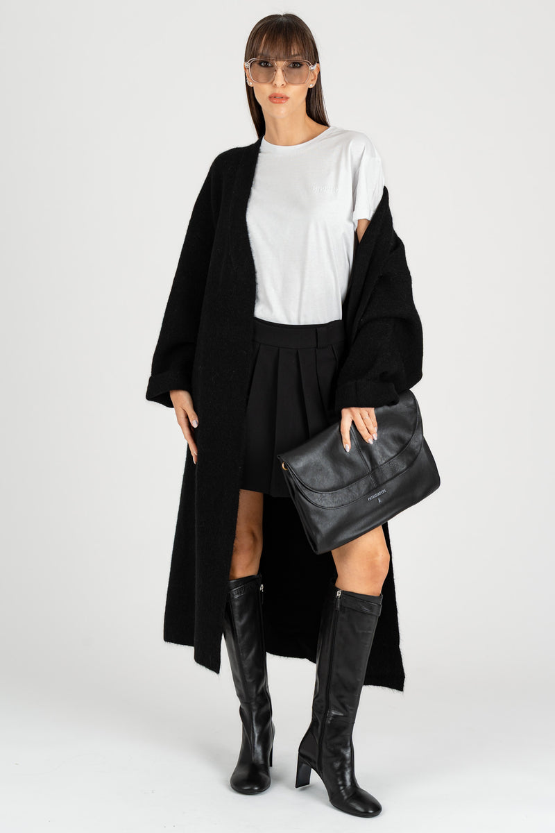 Cappotto in Maglia Nero