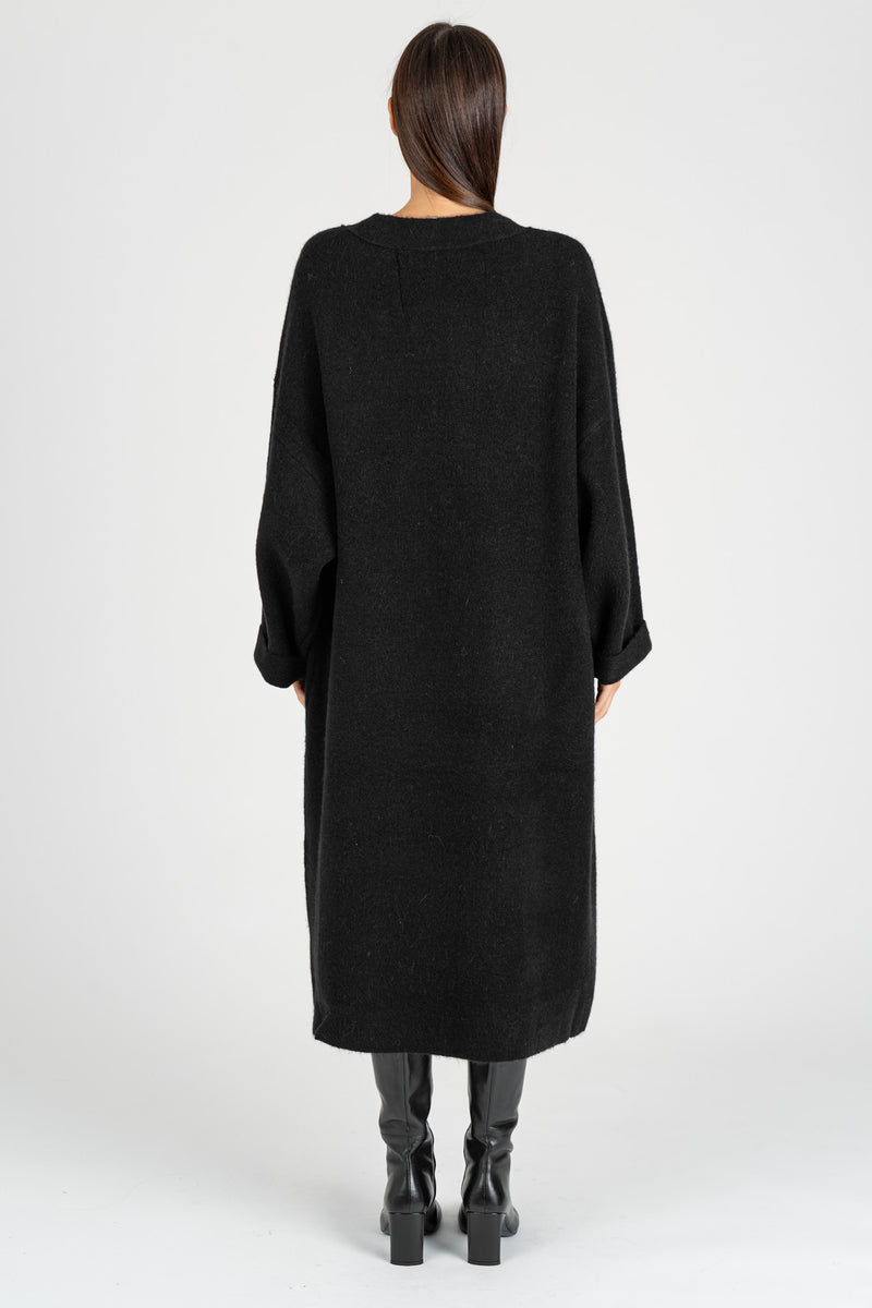 Cappotto in Maglia Nero