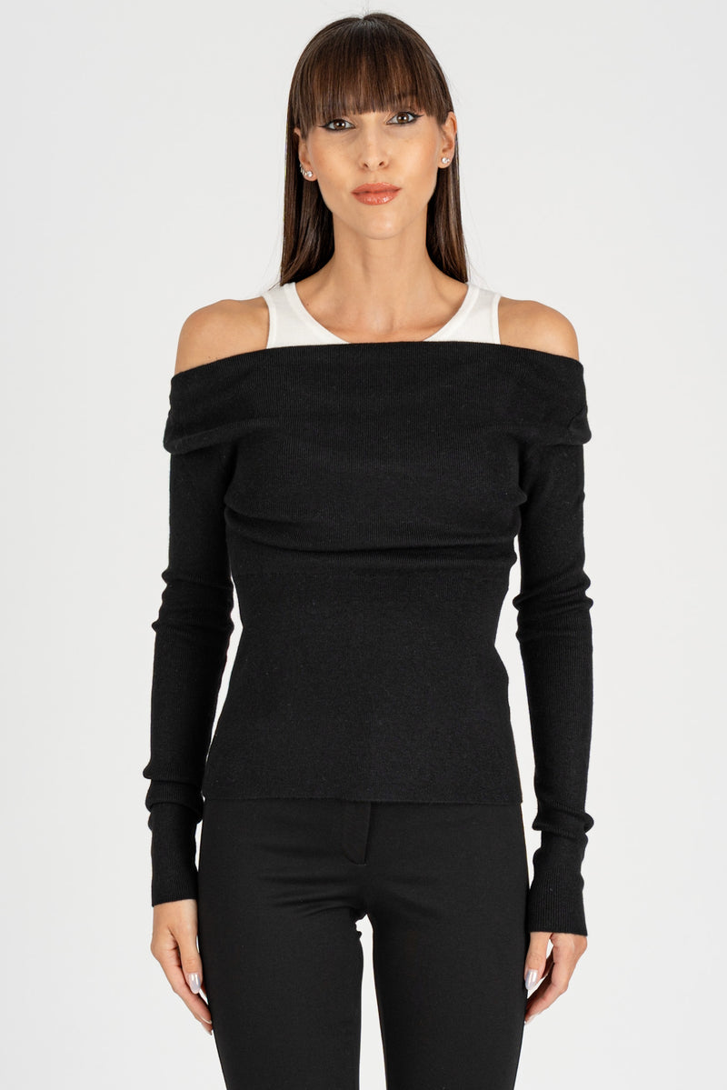 Maglia Shiffer "Doppiata"Nero Burro