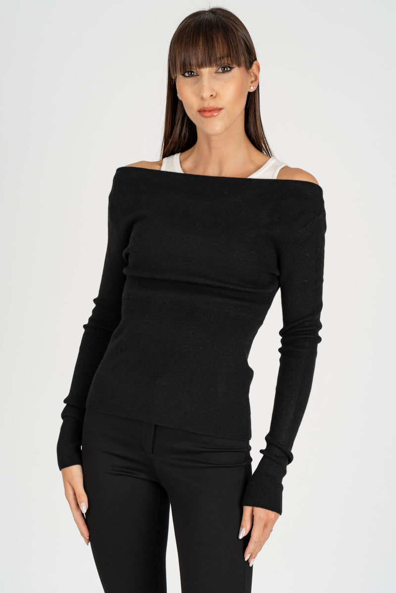 Maglia Shiffer "Doppiata"Nero Burro