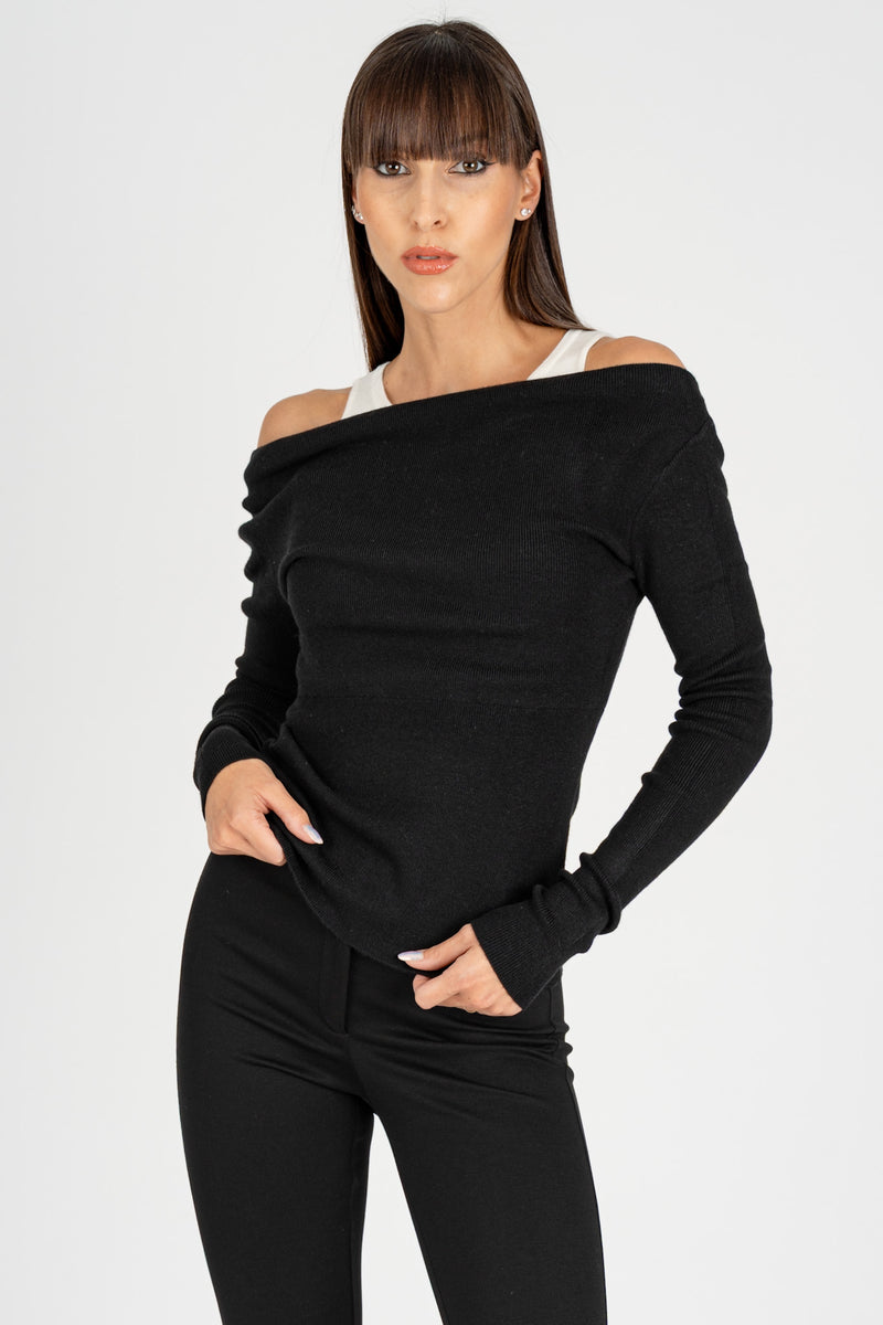 Maglia Shiffer "Doppiata"Nero Burro