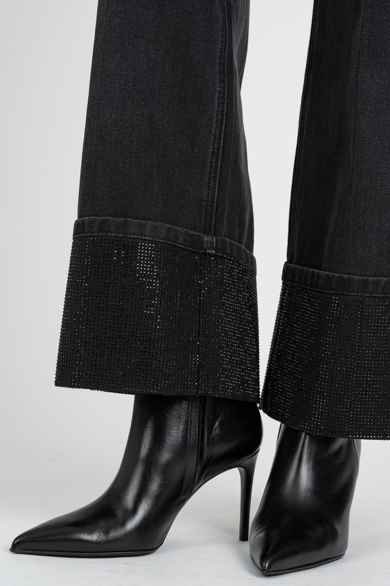 Jeans Full-Strass Black