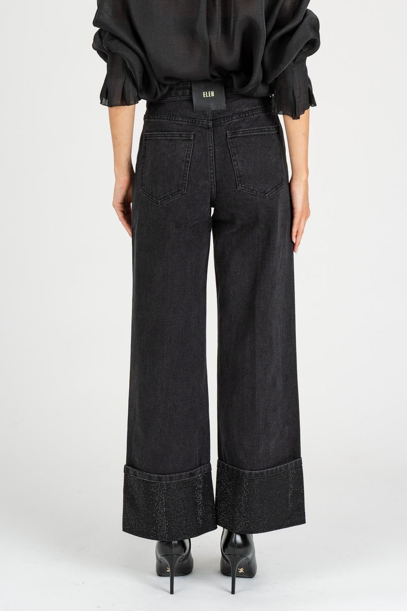 Jeans Full-Strass Black