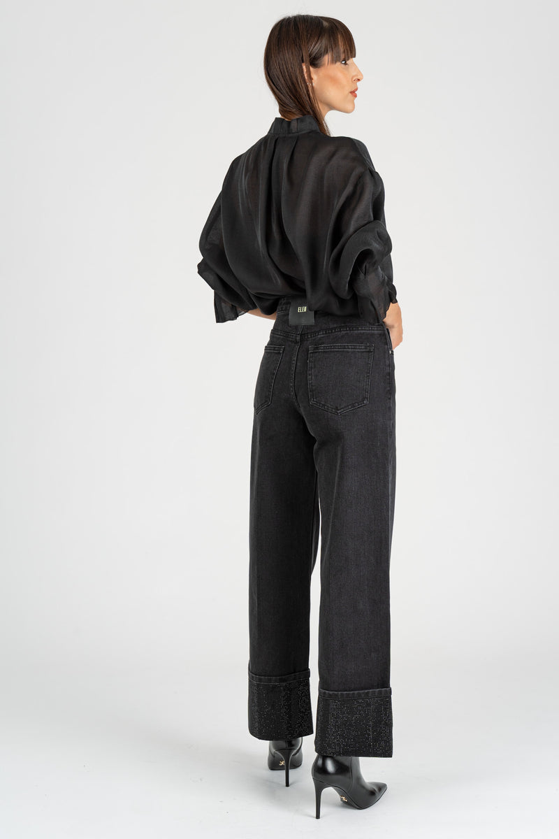 Jeans Full-Strass Black