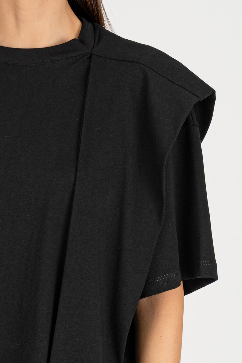 Maglia Over con Cappuccio Nero