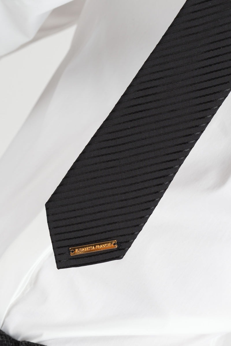 Cravatta Tessuto Jacquard Nero