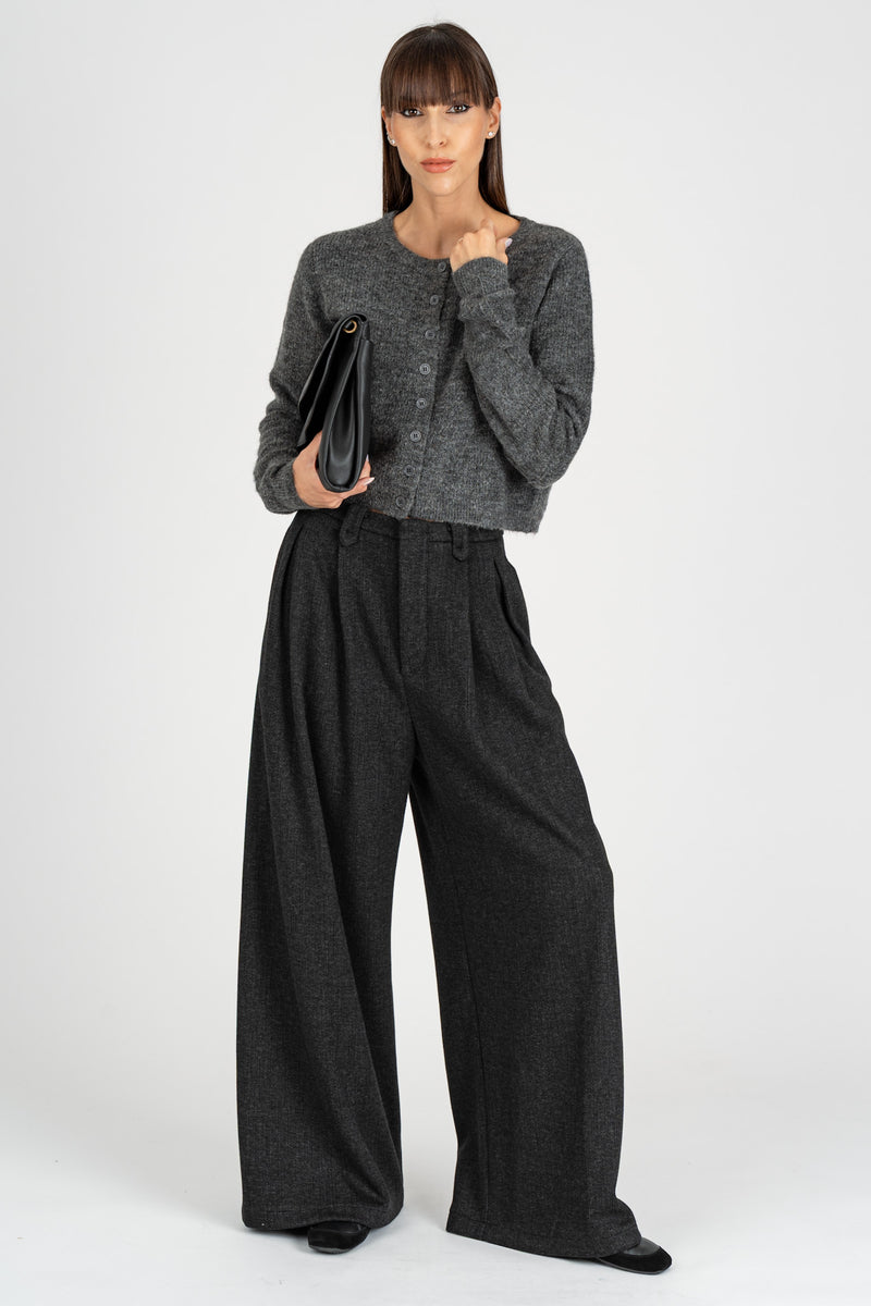 Cardigan Crop Grey