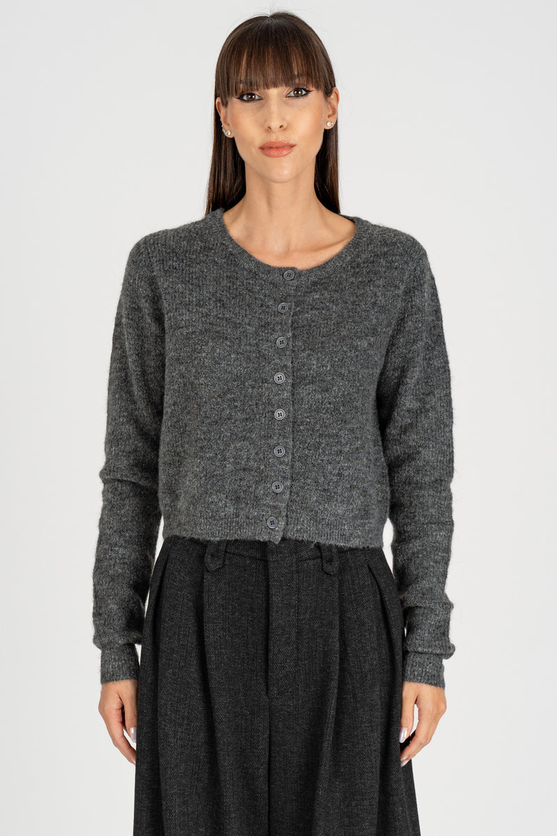 Cardigan Crop Grey