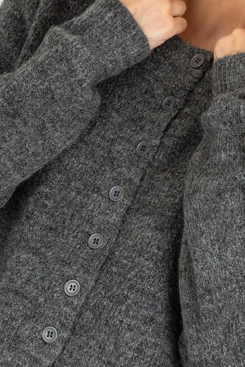 Cardigan Crop Grey