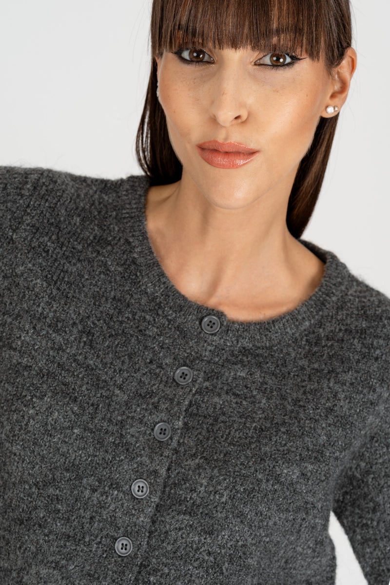 Cardigan Crop Grey