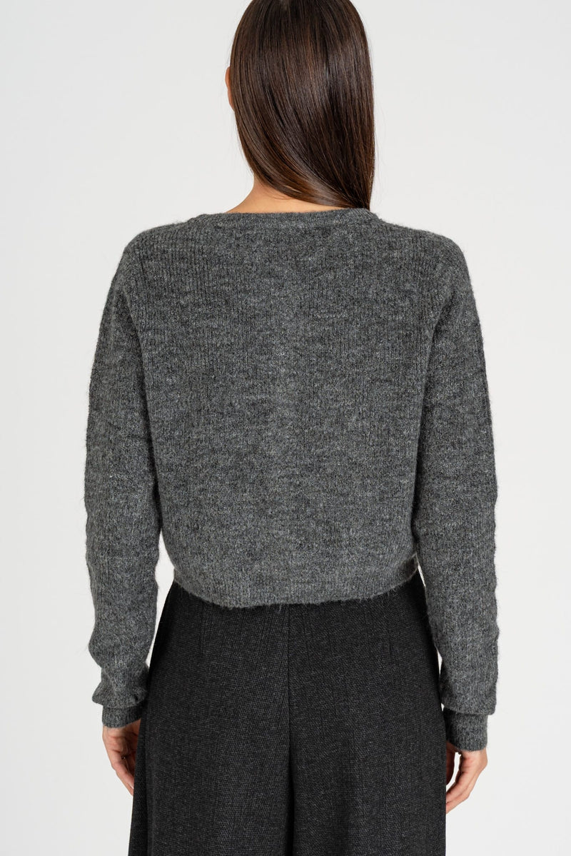 Cardigan Crop Grey