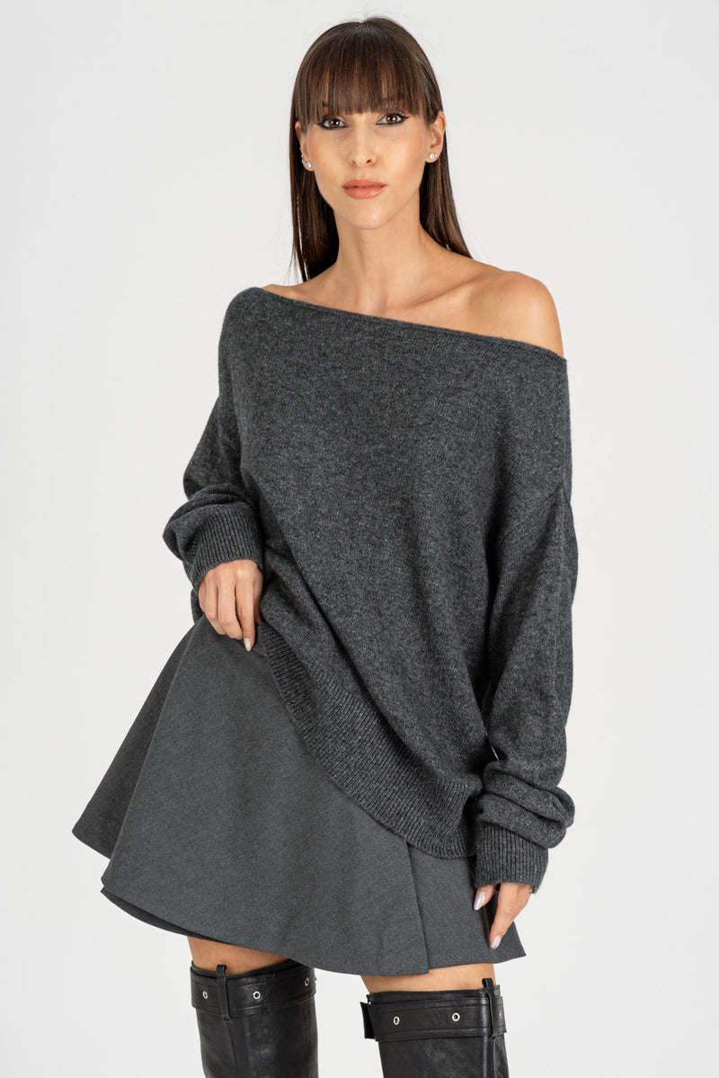 Maglione Scollo Shiffer Gray