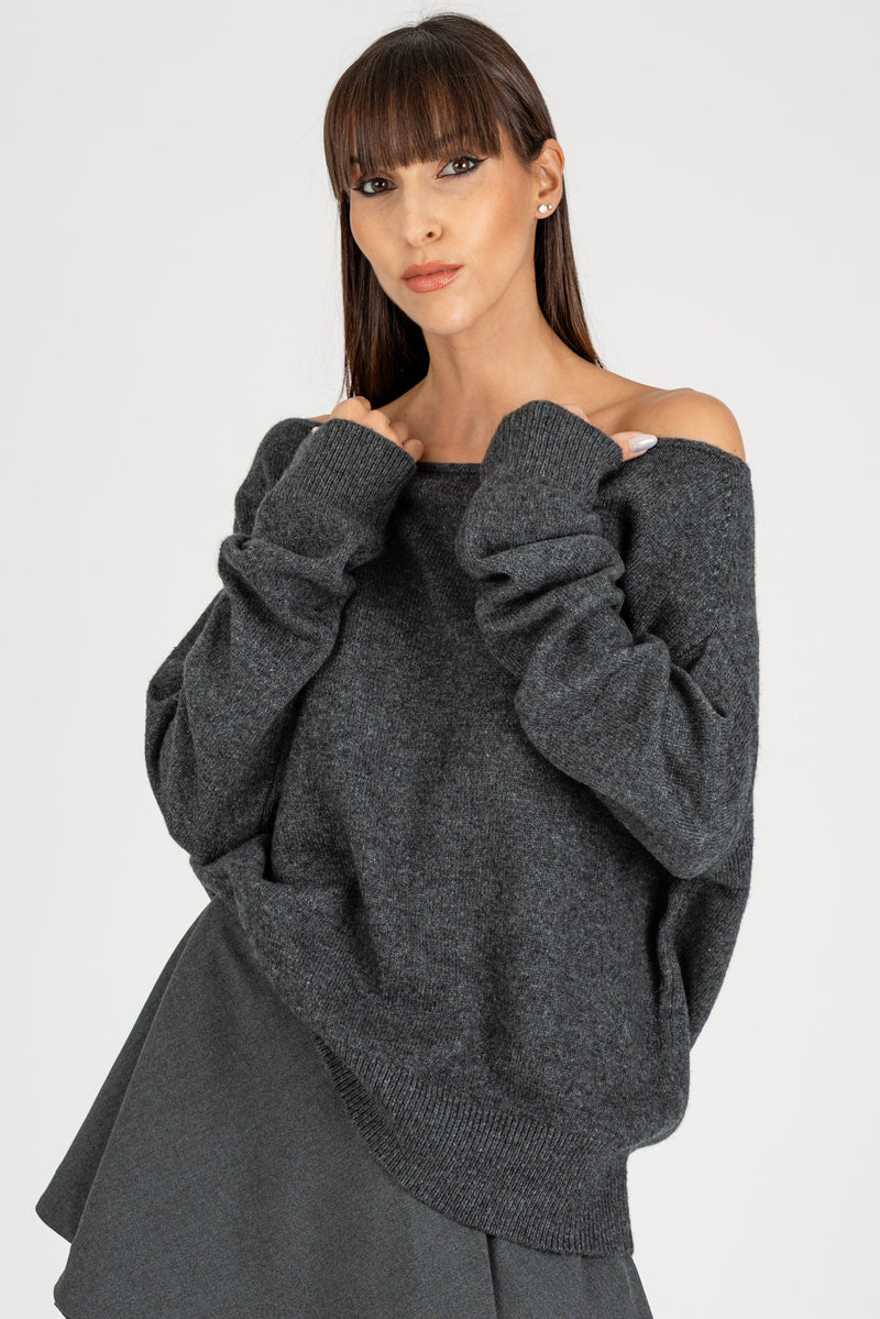 Maglione Scollo Shiffer Gray