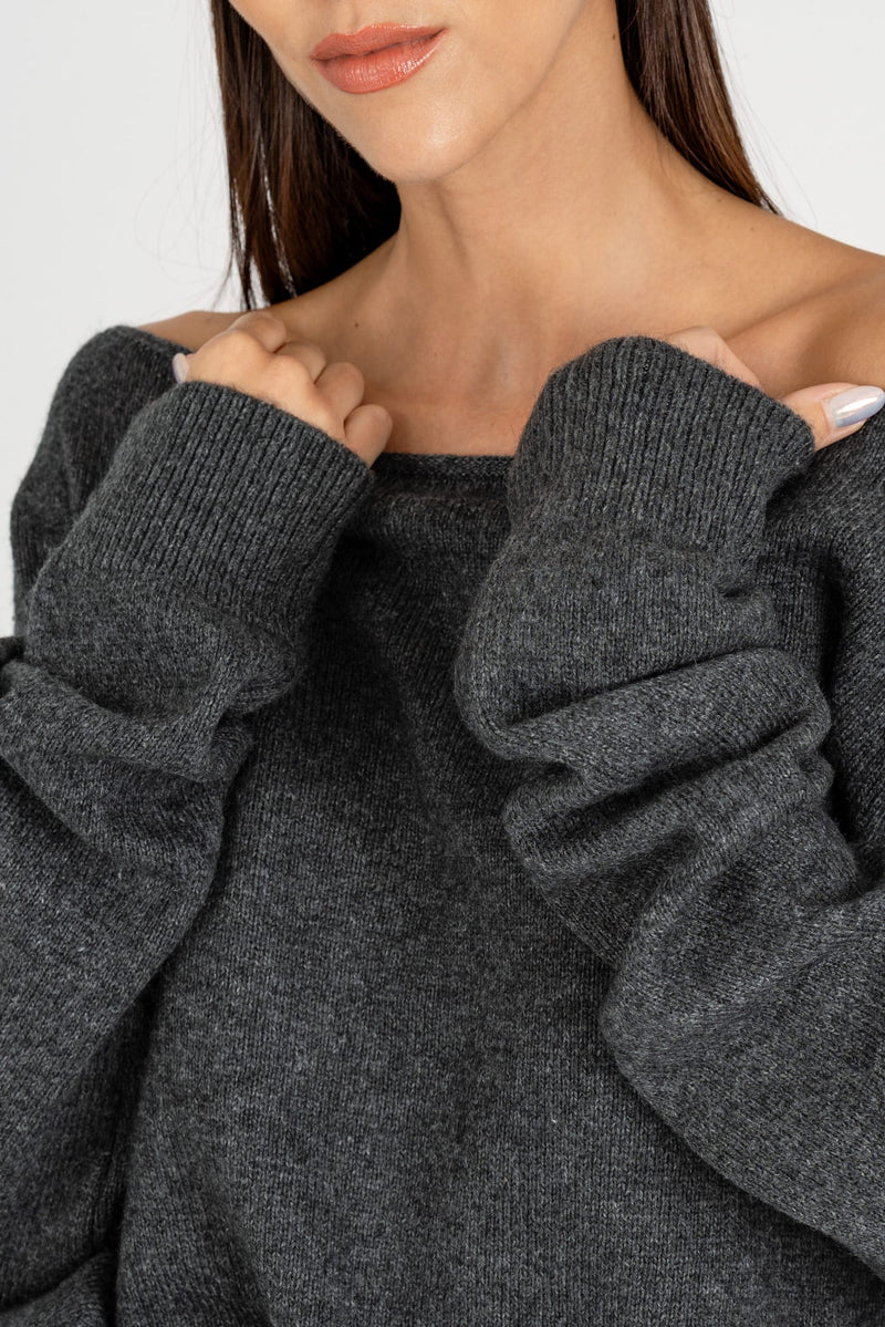 Maglione Scollo Shiffer Gray