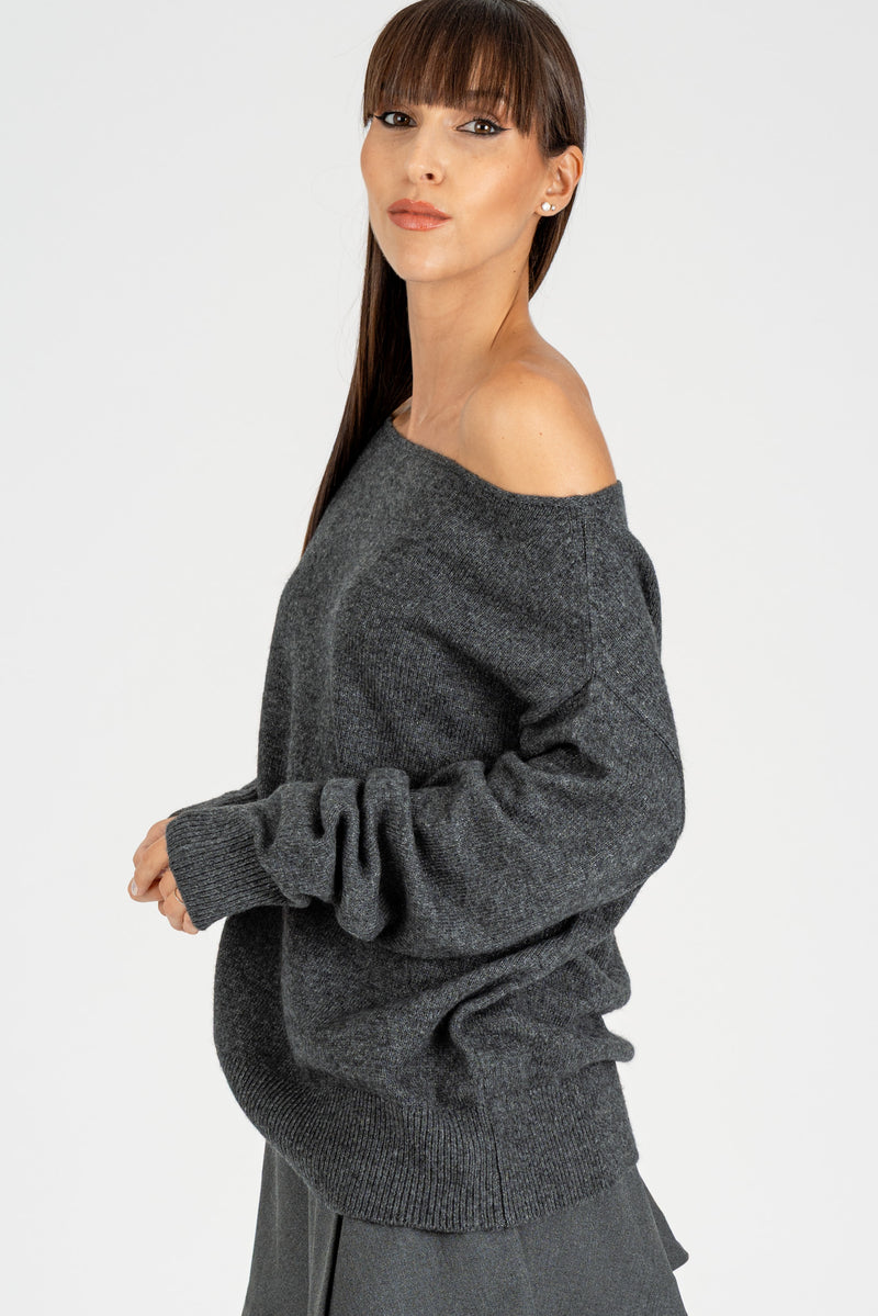 Maglione Scollo Shiffer Gray