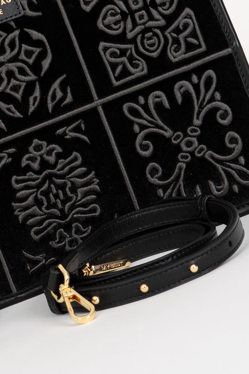Borsa Tracolla Damasco Black-Tie