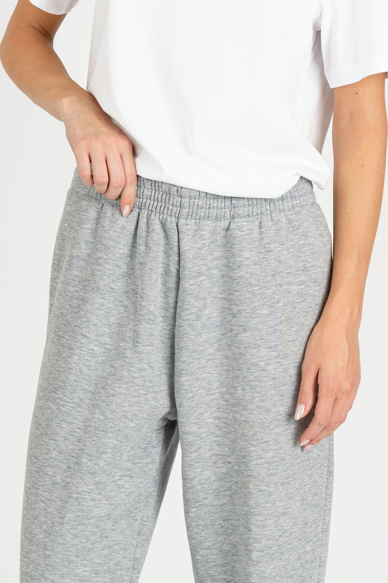 Pantalone in Felpa Light Gray Melange