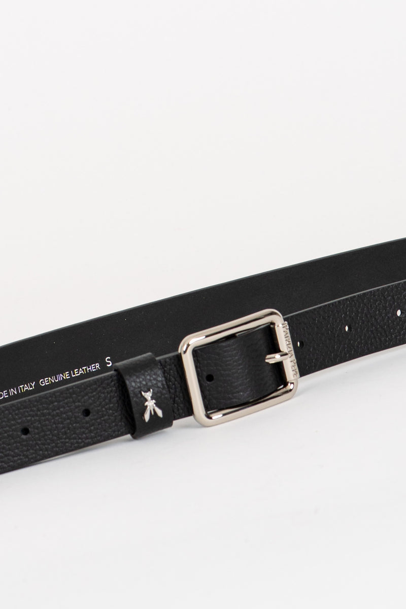 Cintura Pelle Silver Nero