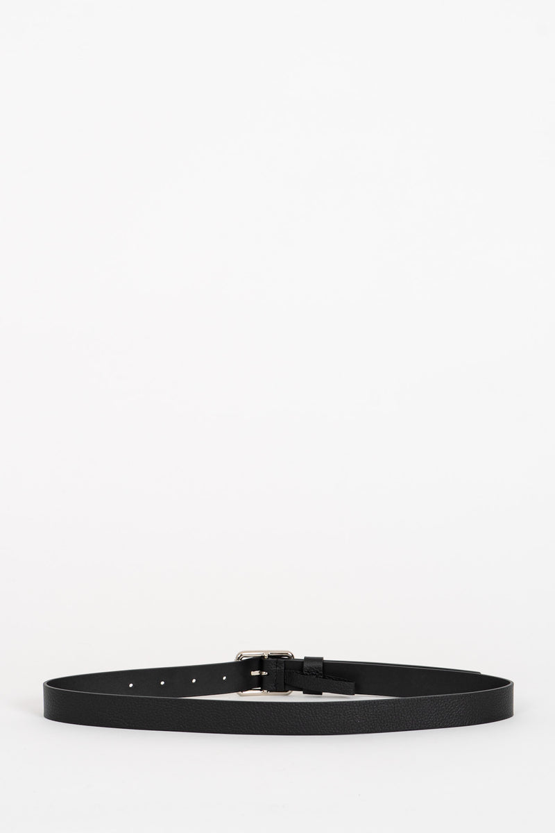 Cintura Pelle Silver Nero