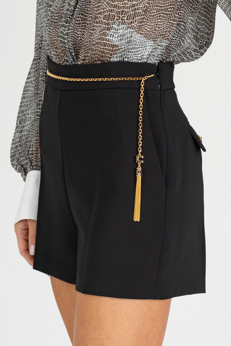 Short con Catena Gioiello Nero
