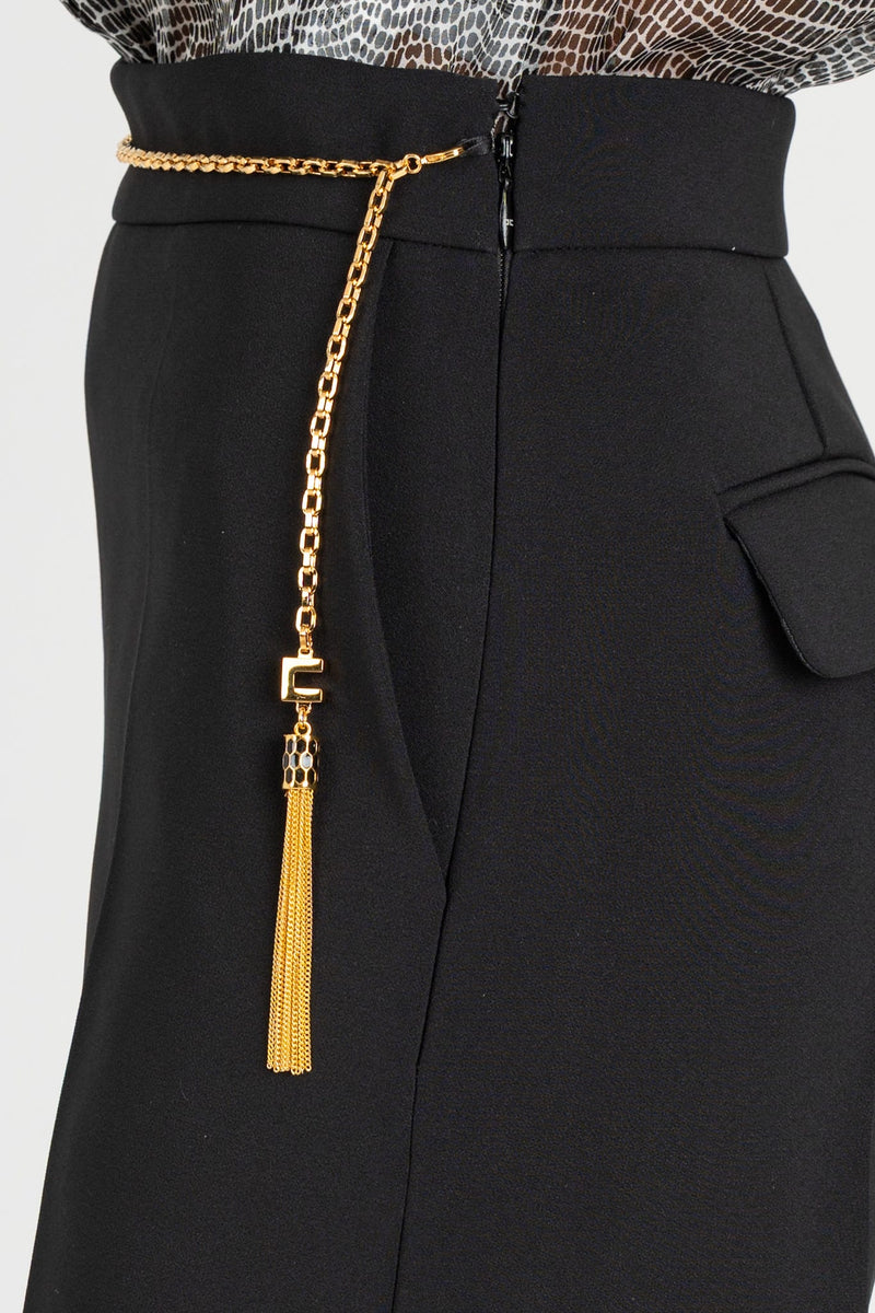 Short con Catena Gioiello Nero