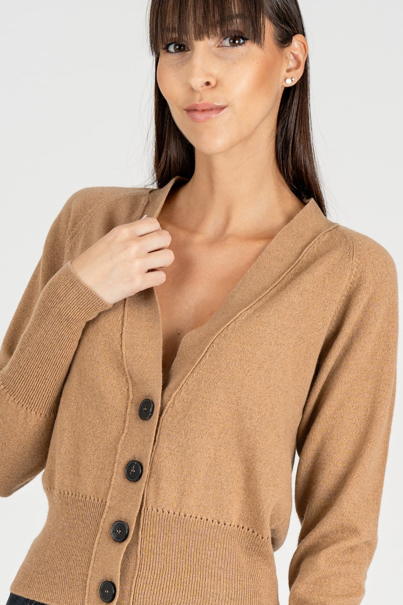 Cardigan Basic Nocciola