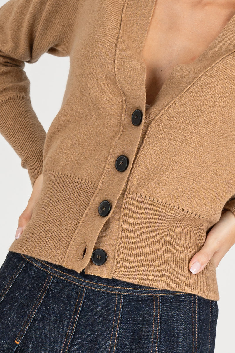 Cardigan Basic Nocciola