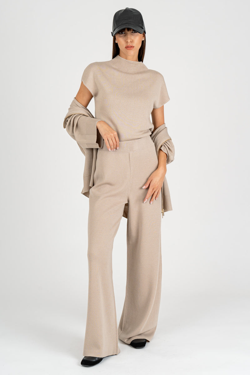 Pantalone In Maglia Guscio D'uovo