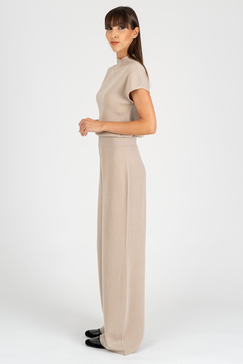 Pantalone In Maglia Guscio D'uovo