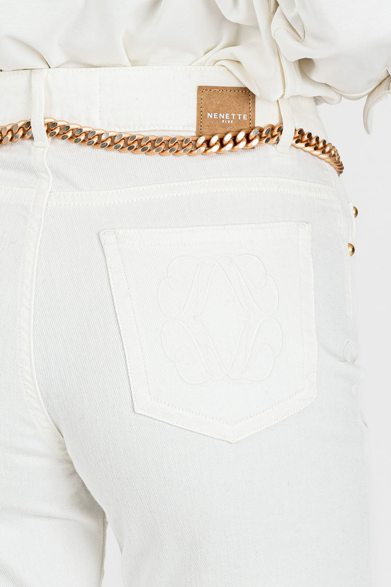 Pantalone con Cintura Avorio