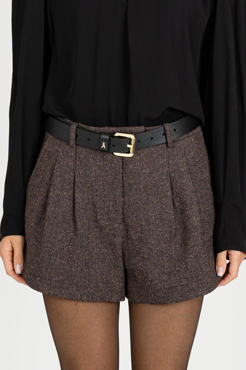 Short in Tweed Warm Beige Chin
